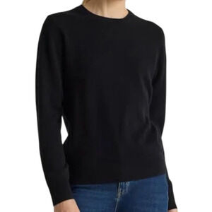 NEW QUINCE Mongolian Cashmere Black Crew Neck Sweater Women S